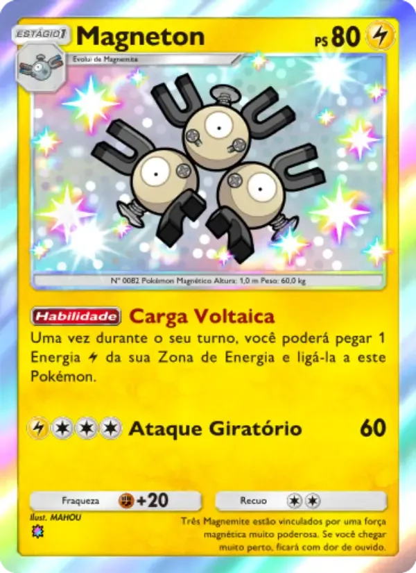 Magneton card in Portuguese