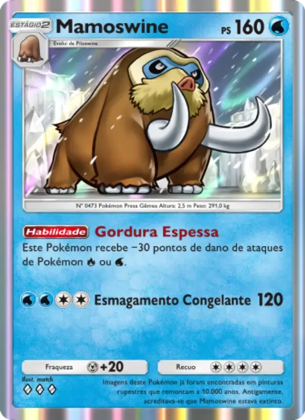 Mamoswine card in Portuguese