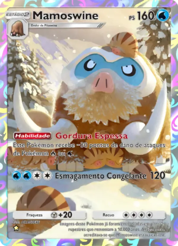 Mamoswine card in Portuguese