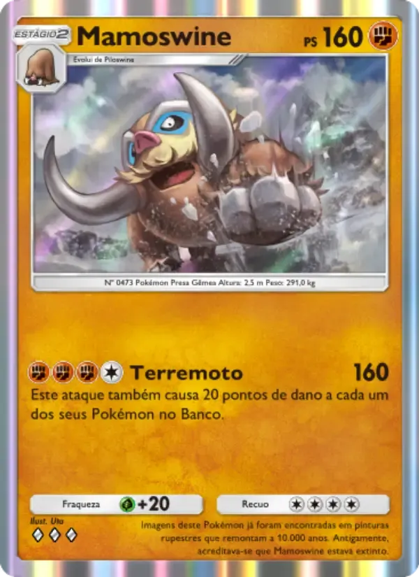 Mamoswine card in Portuguese
