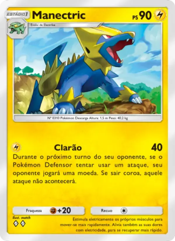 Manectric card in Portuguese