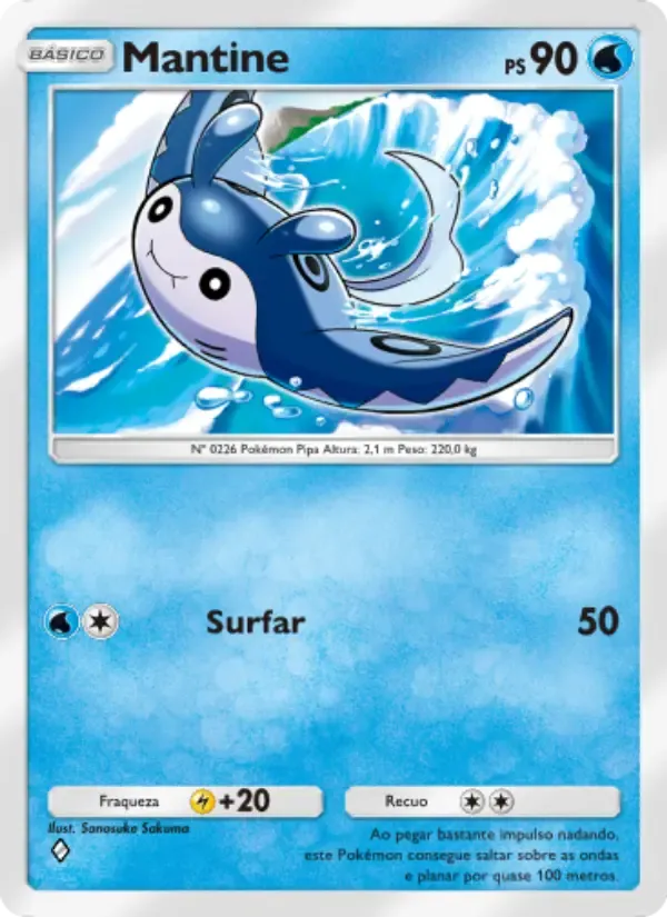 Mantine card in Portuguese