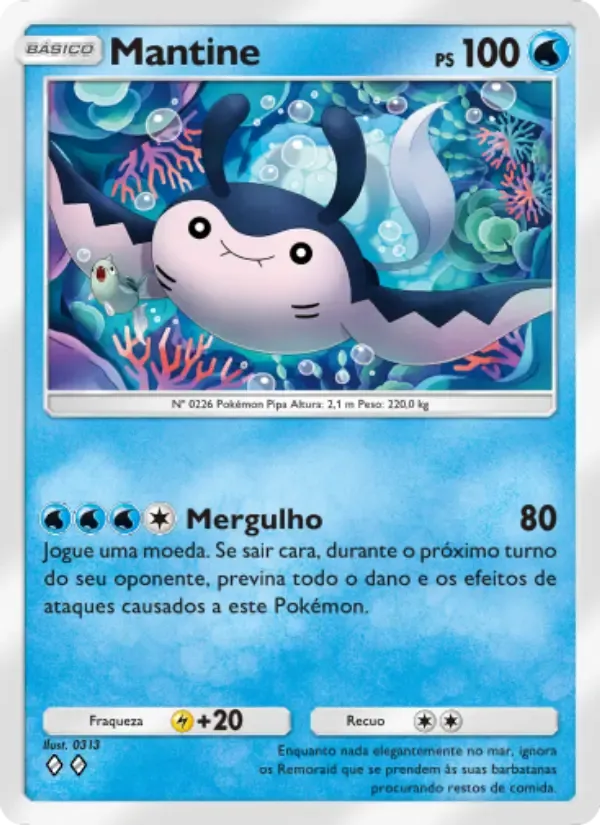 Mantine card in Portuguese