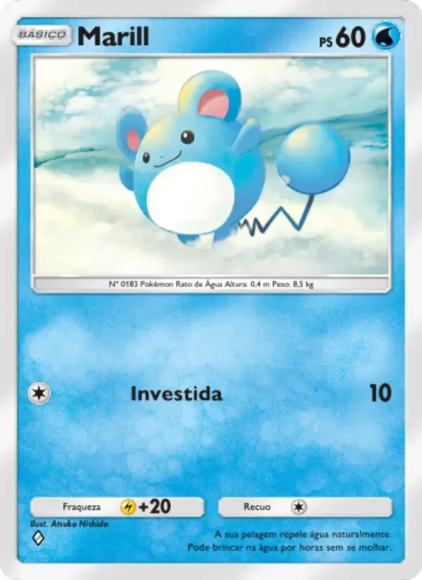 Marill card in Portuguese
