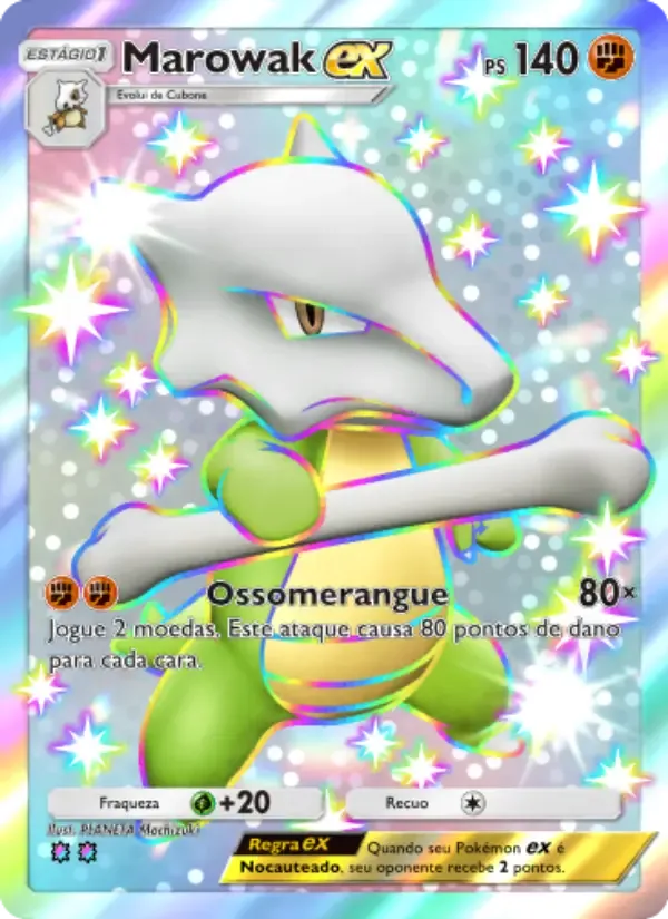 Marowak ex card in Portuguese