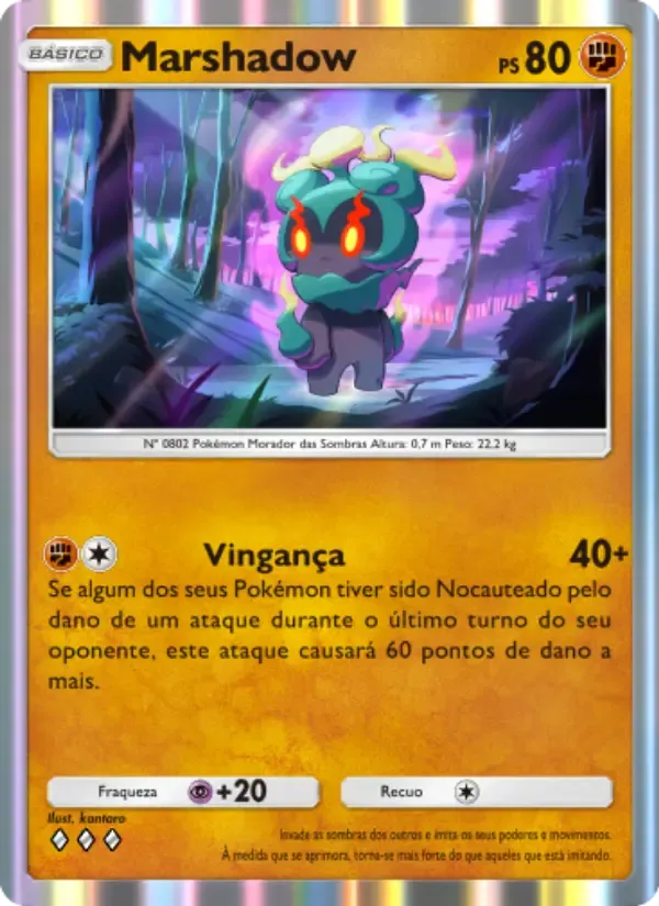 Marshadow card in Portuguese