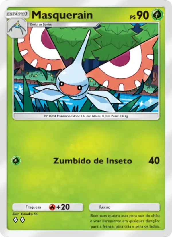 Masquerain card in Portuguese