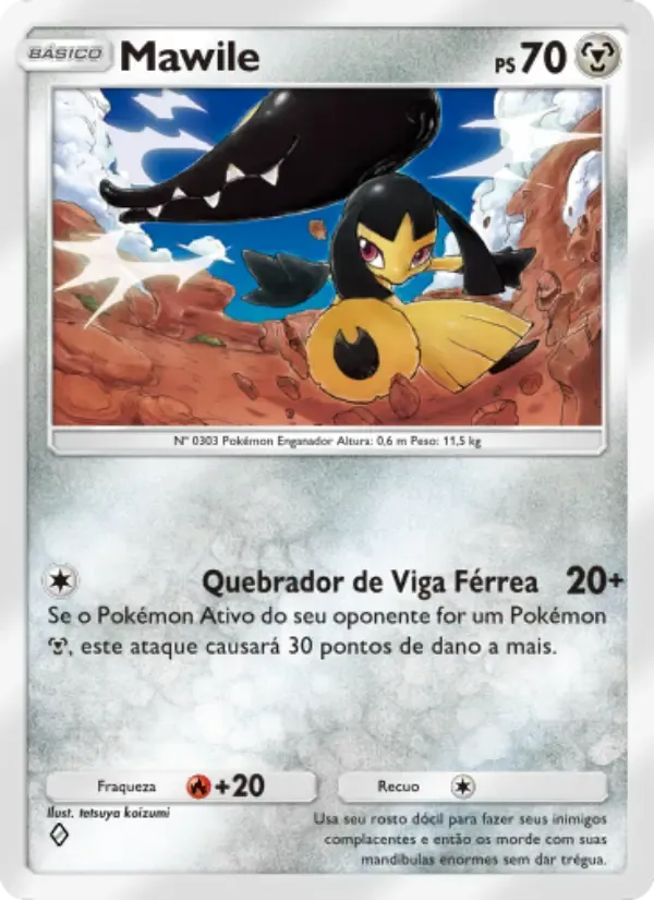Mawile card in Portuguese