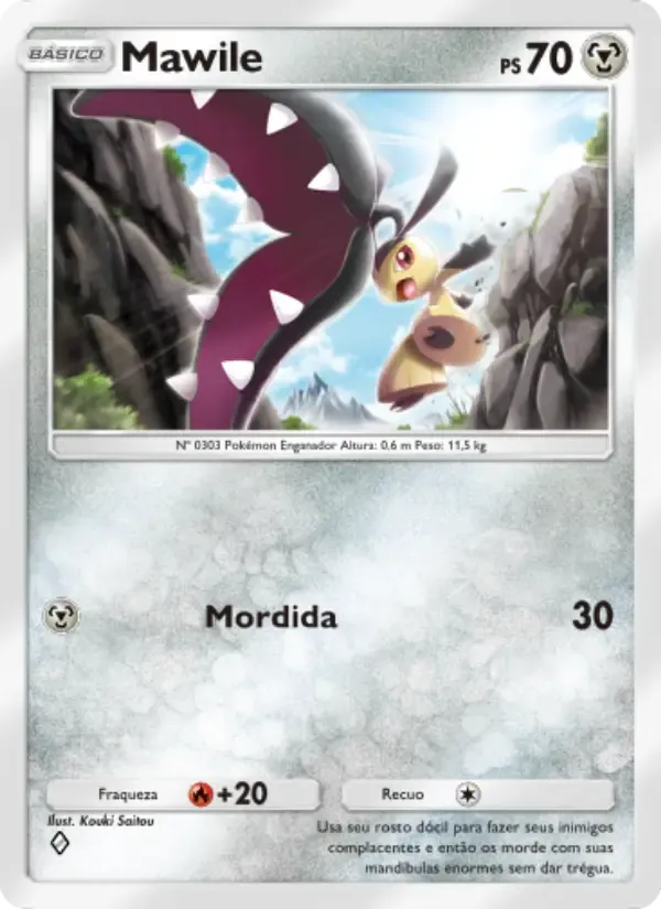 Mawile card in Portuguese