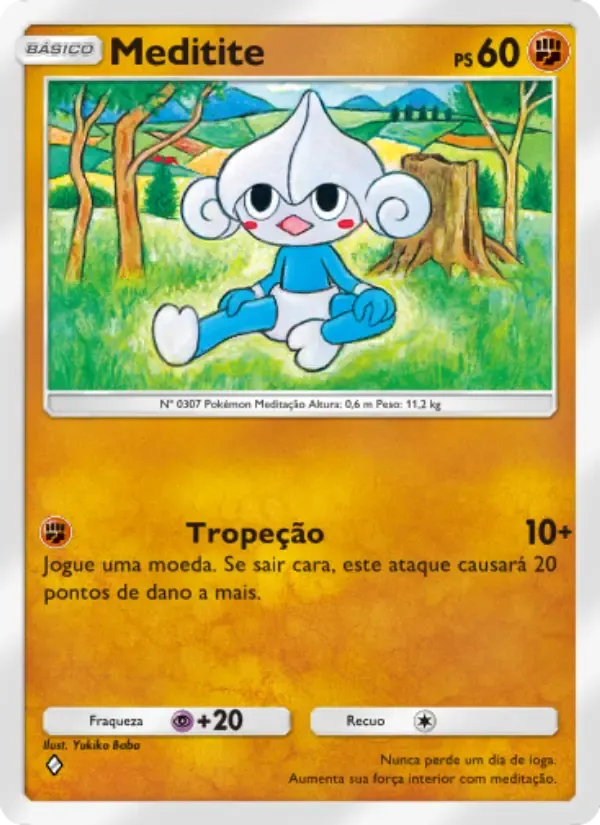 Meditite card in Portuguese