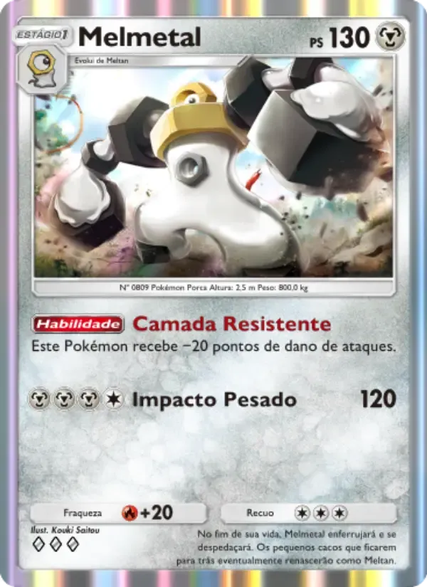 Melmetal card in Portuguese