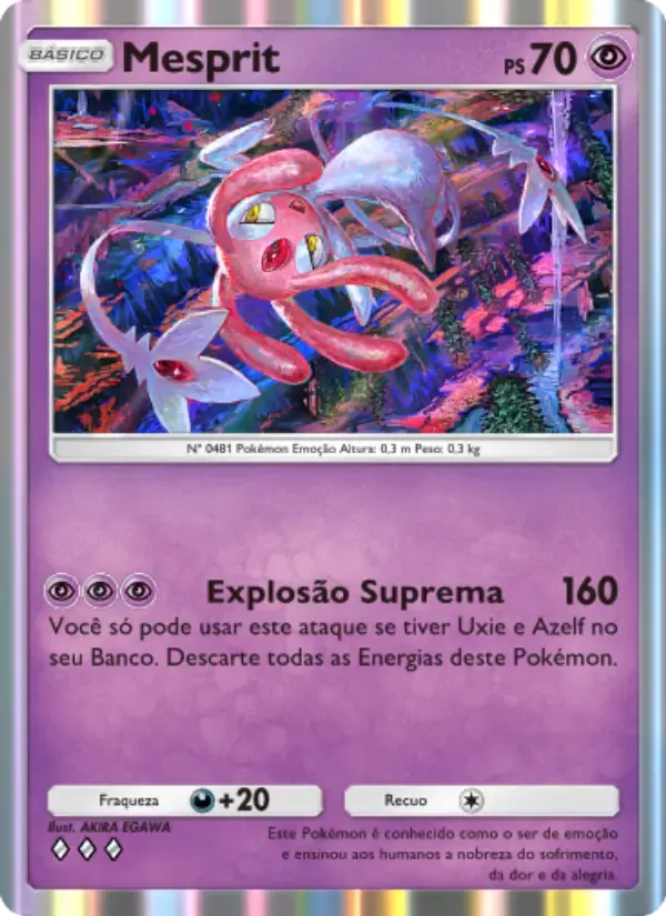 Mesprit card in Portuguese