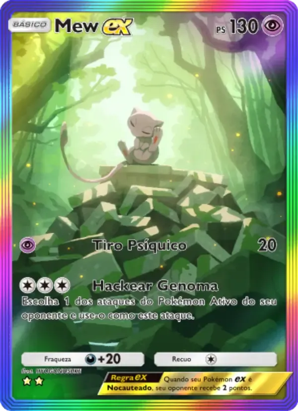 Mew ex card in Portuguese