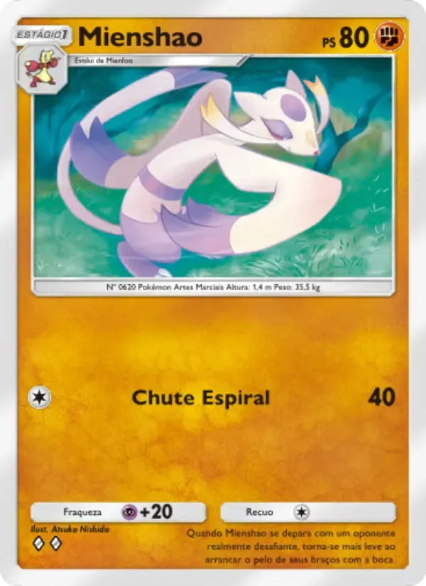 Mienshao card in Portuguese
