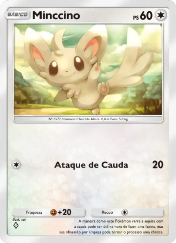 Minccino card in Portuguese