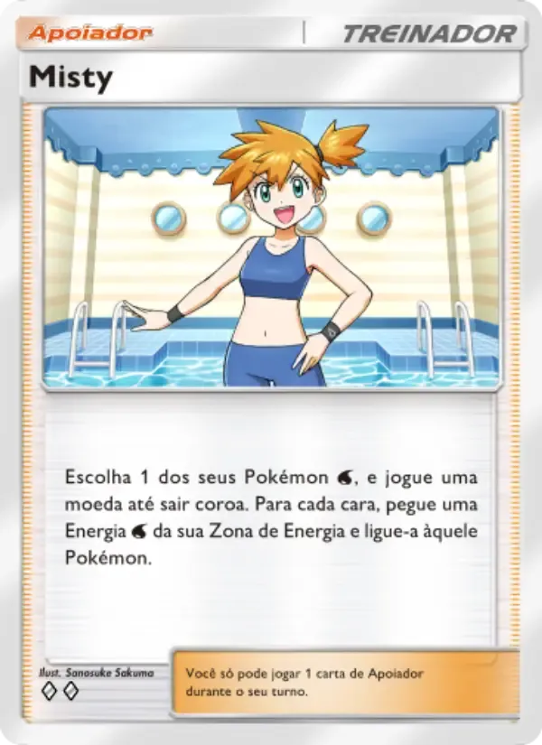 Misty card in Portuguese