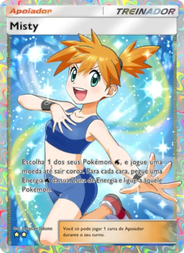 Misty card in Portuguese
