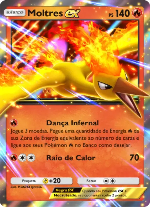 Moltres ex card in Portuguese