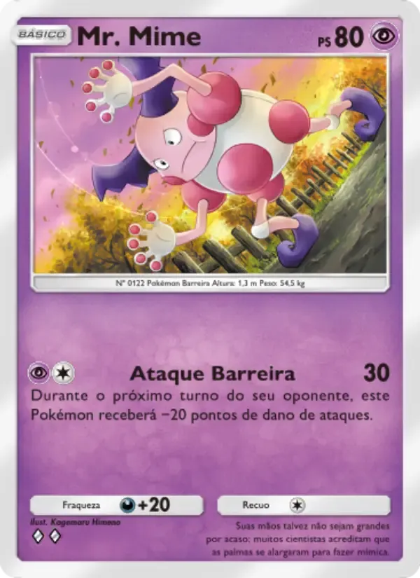 Mr. Mime card in Portuguese