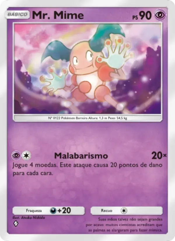Mr. Mime card in Portuguese