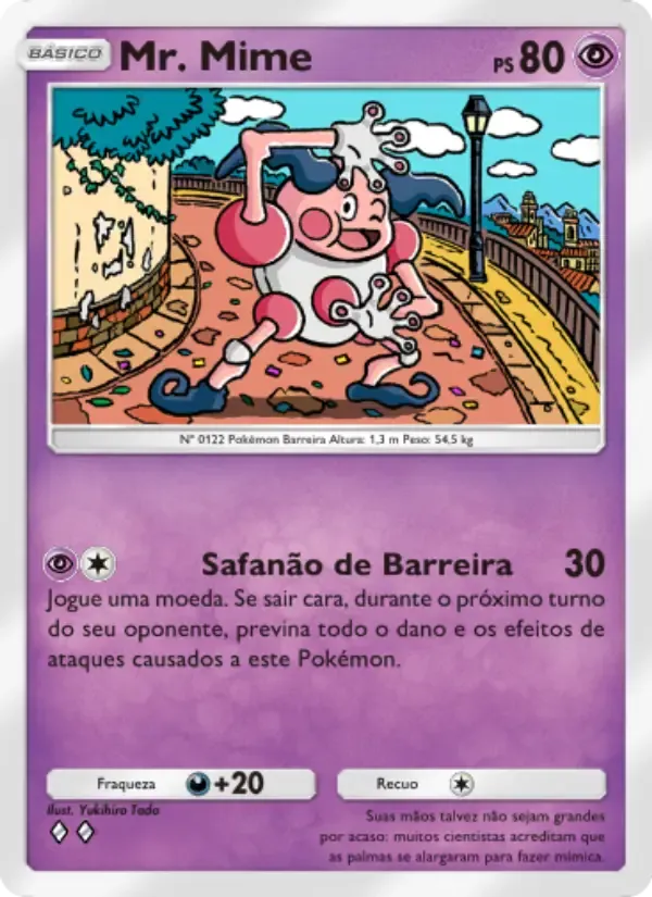 Mr. Mime card in Portuguese