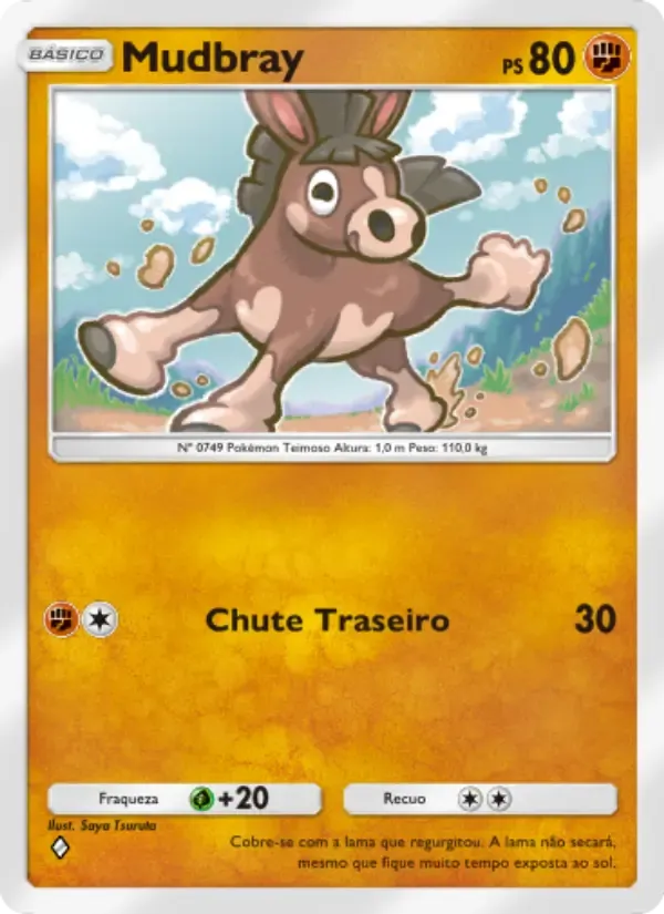 Mudbray card in Portuguese