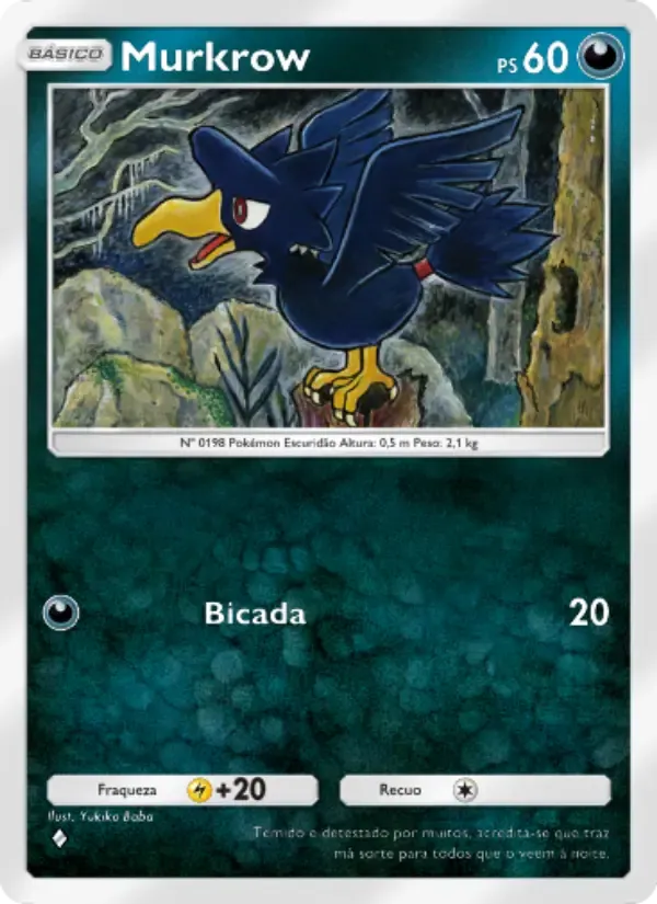 Murkrow card in Portuguese