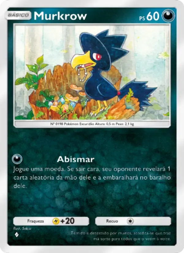 Murkrow card in Portuguese