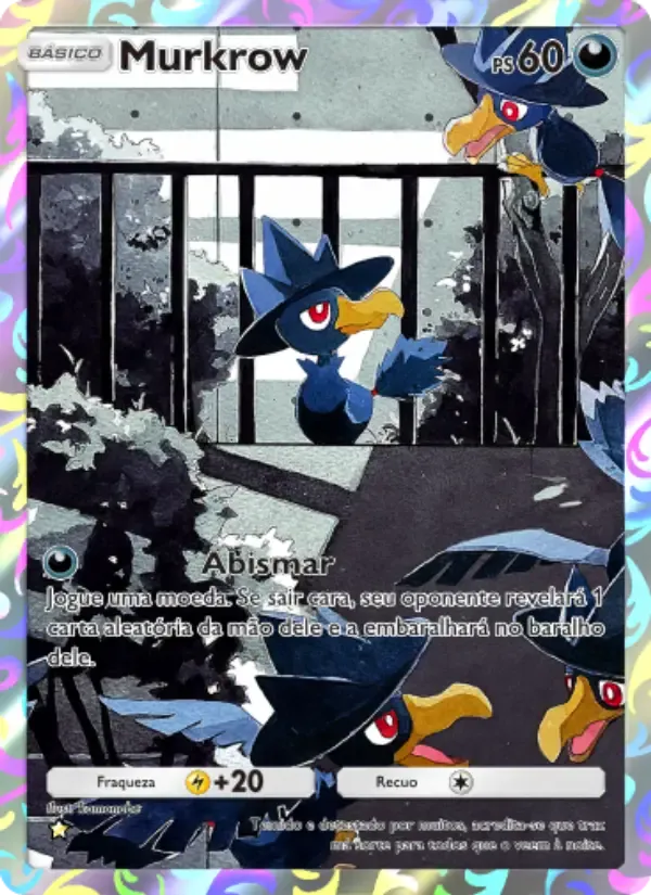 Murkrow card in Portuguese