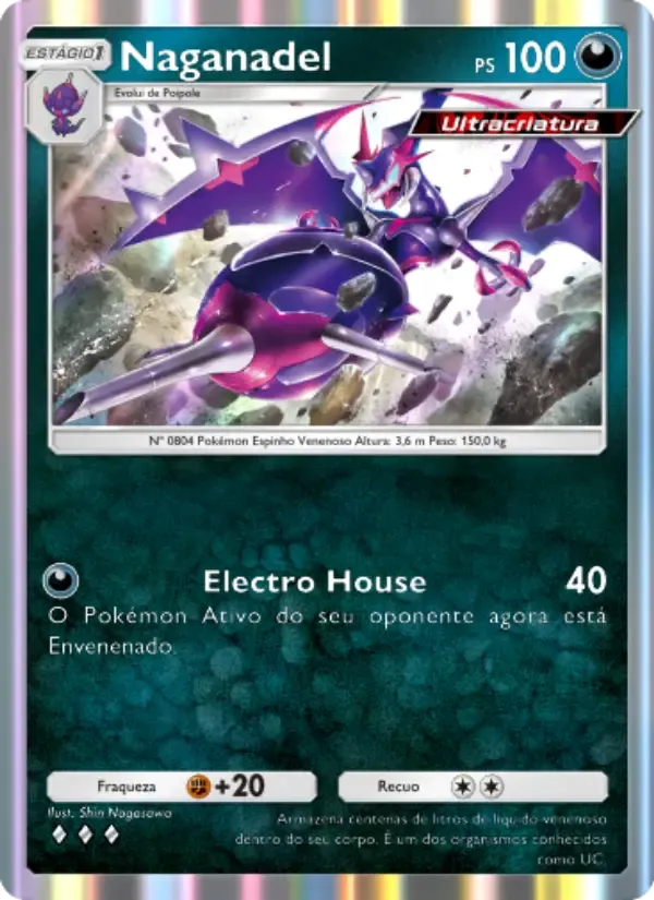 Naganadel card in Portuguese