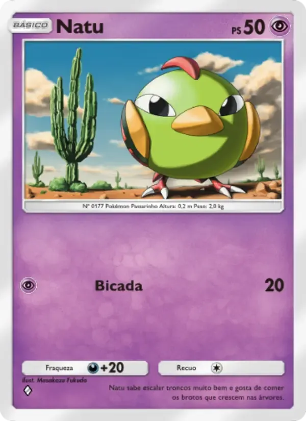 Natu card in Portuguese