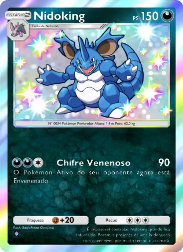 Nidoking card in Portuguese