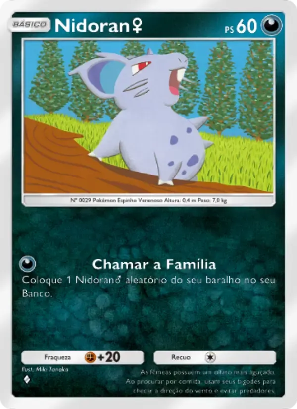 Nidoran♀ card in Portuguese