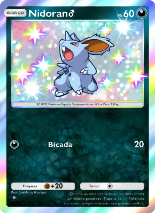 Nidoran♂ card in Portuguese