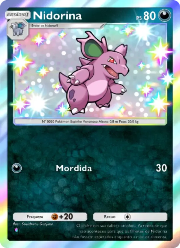 Nidorina card in Portuguese