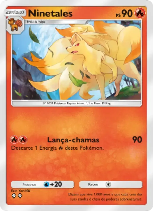 Ninetales card in Portuguese