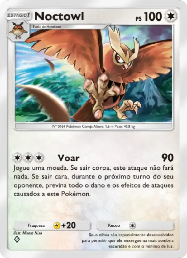 Noctowl card in Portuguese