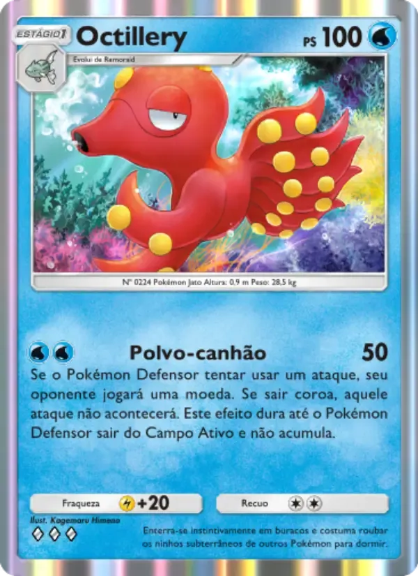 Octillery card in Portuguese