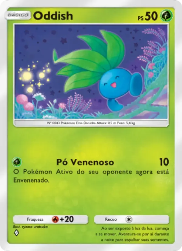 Oddish card in Portuguese