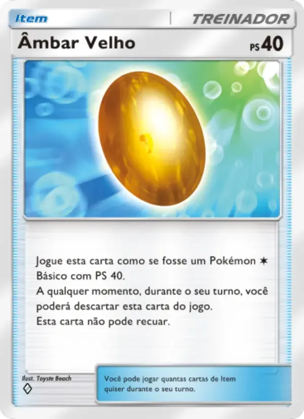 Old Amber card in Portuguese