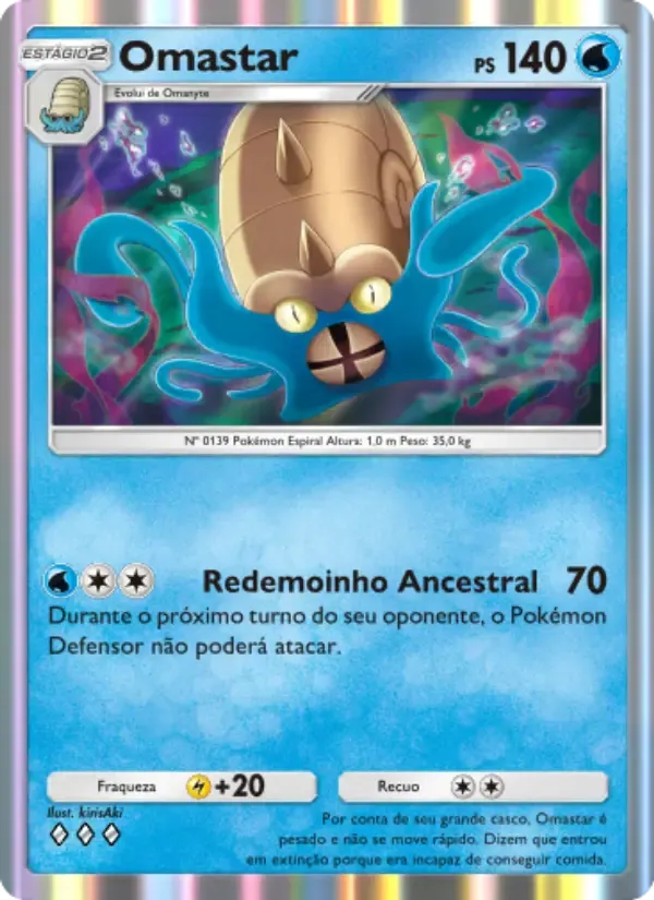 Omastar card in Portuguese