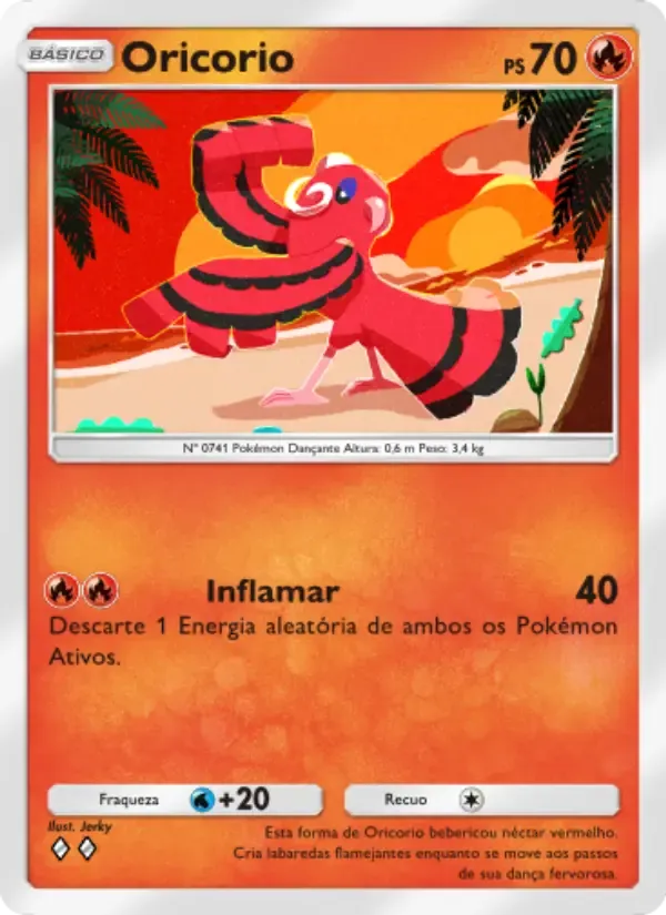 Oricorio card in Portuguese