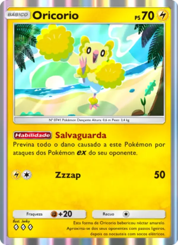 Oricorio card in Portuguese