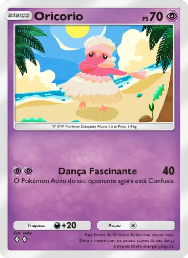 Oricorio card in Portuguese