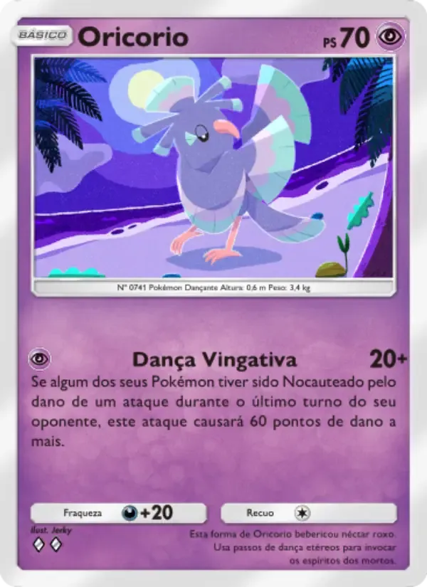 Oricorio card in Portuguese