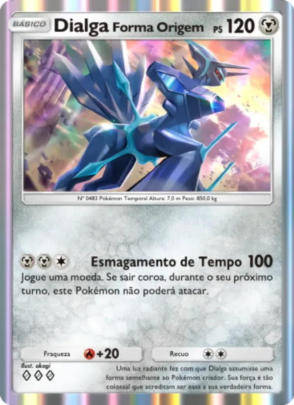 Origin Forme Dialga card in Portuguese