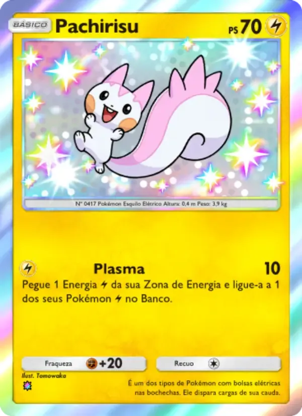 Pachirisu card in Portuguese