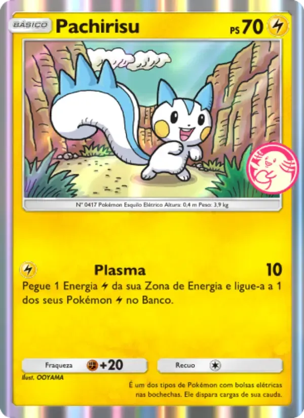 Pachirisu card in Portuguese