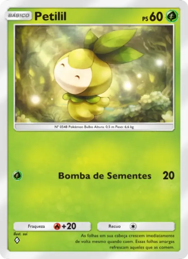Petilil card in Portuguese