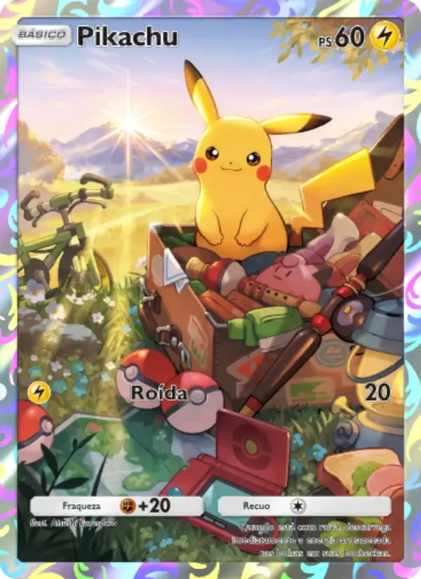 Pikachu card in Portuguese